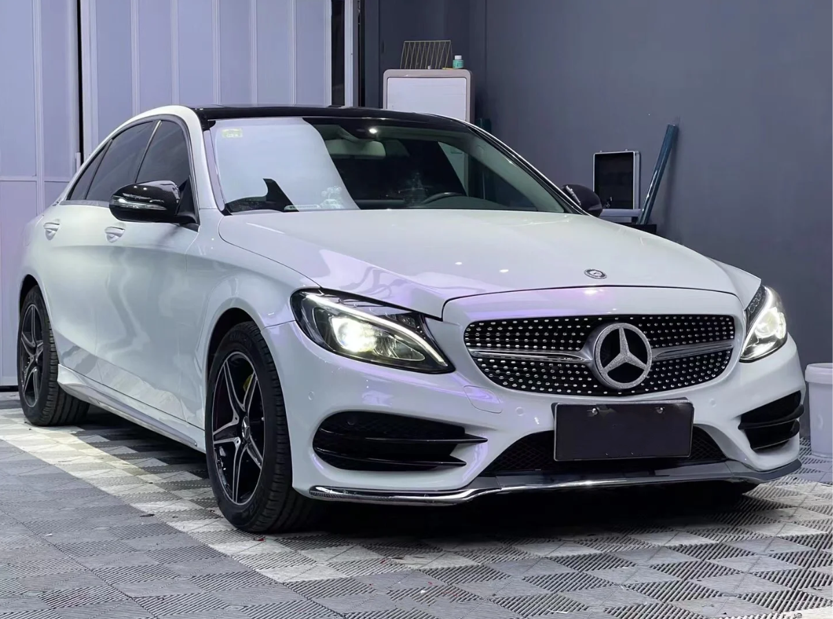 Gloss White Purple Car Vinyl Wrap