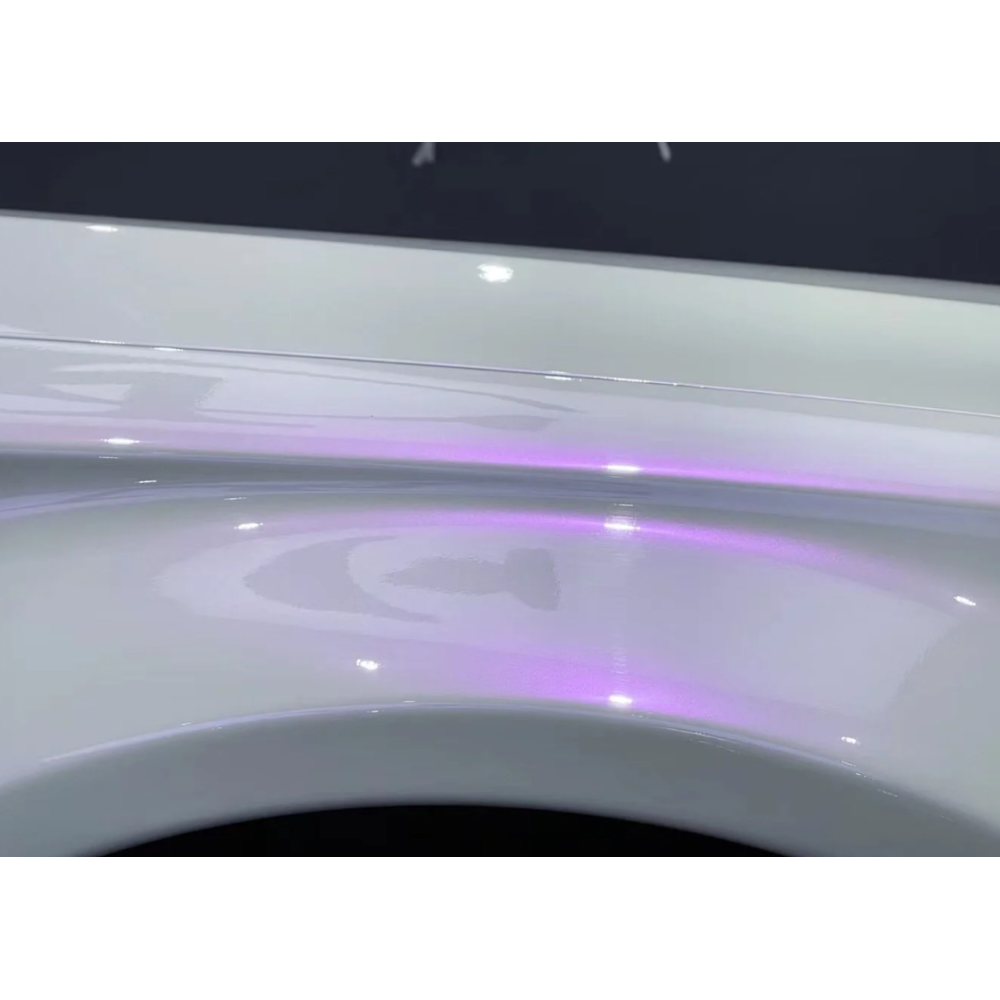 Gloss White Purple Car Vinyl Wrap