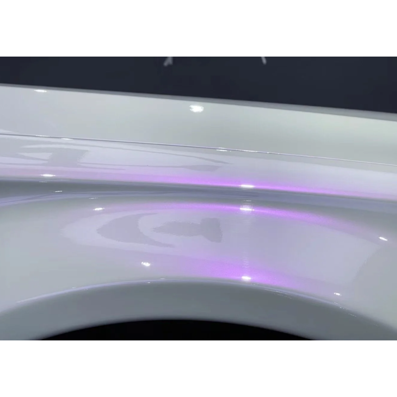 Gloss White Purple Car Vinyl Wrap