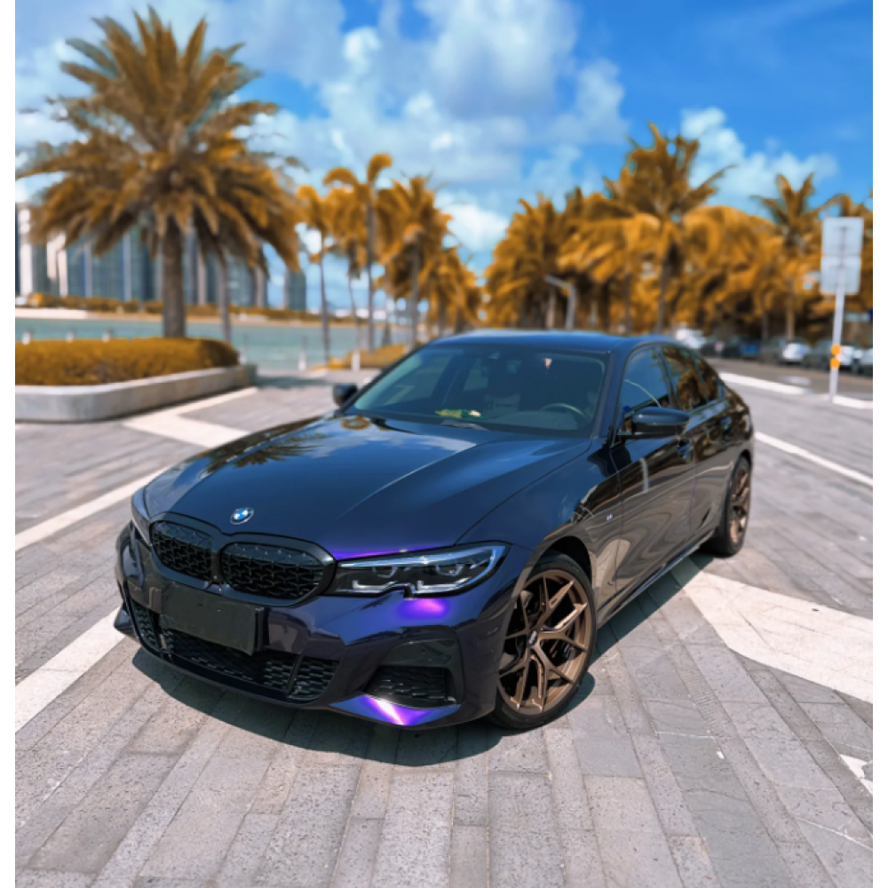 PET Gloss Metallic Midnight Purple Car Vinyl Wrap
