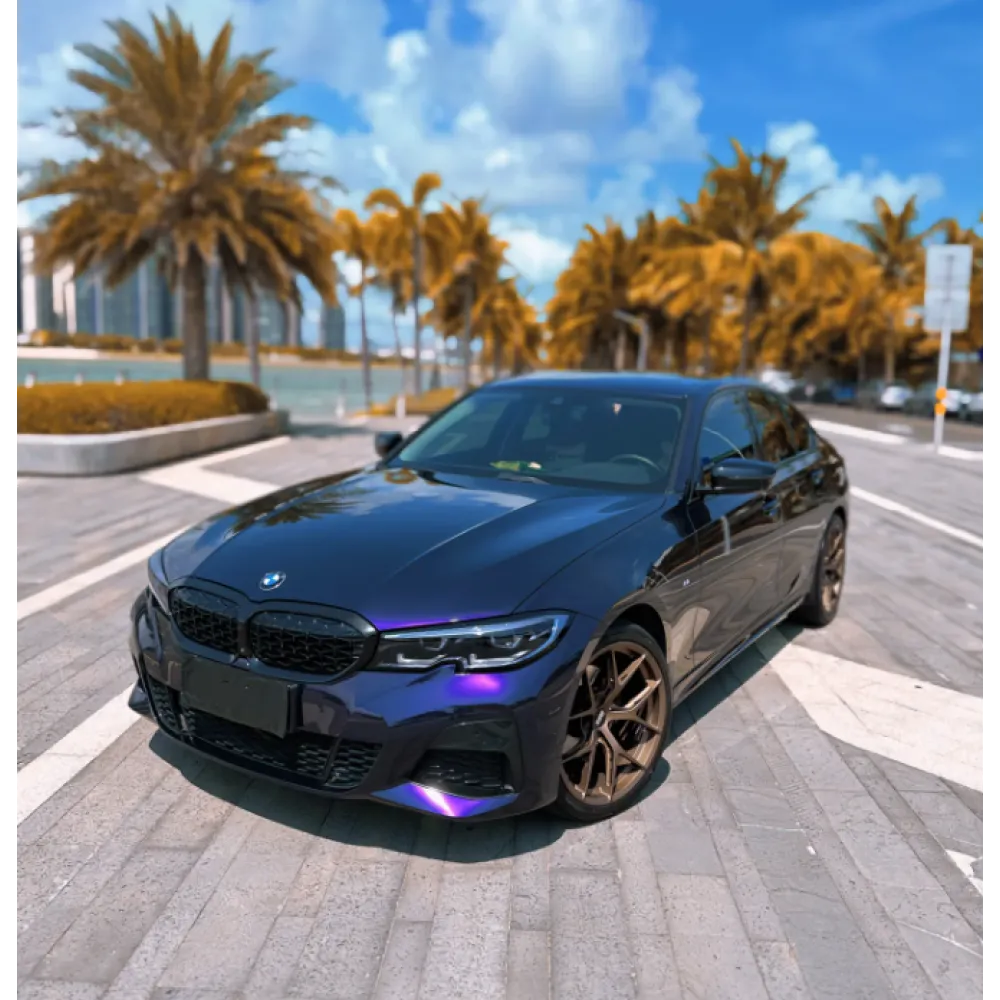 PET Gloss Metallic Midnight Purple Car Vinyl Wrap