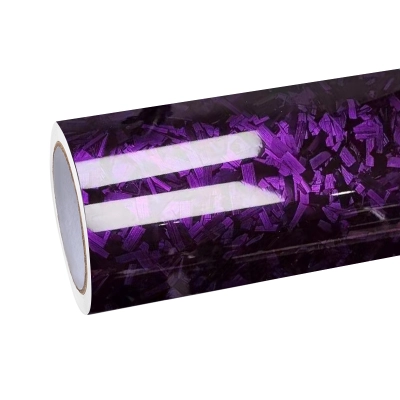 Super Gloss Black Purple Carbon Car Vinyl Wrap 01