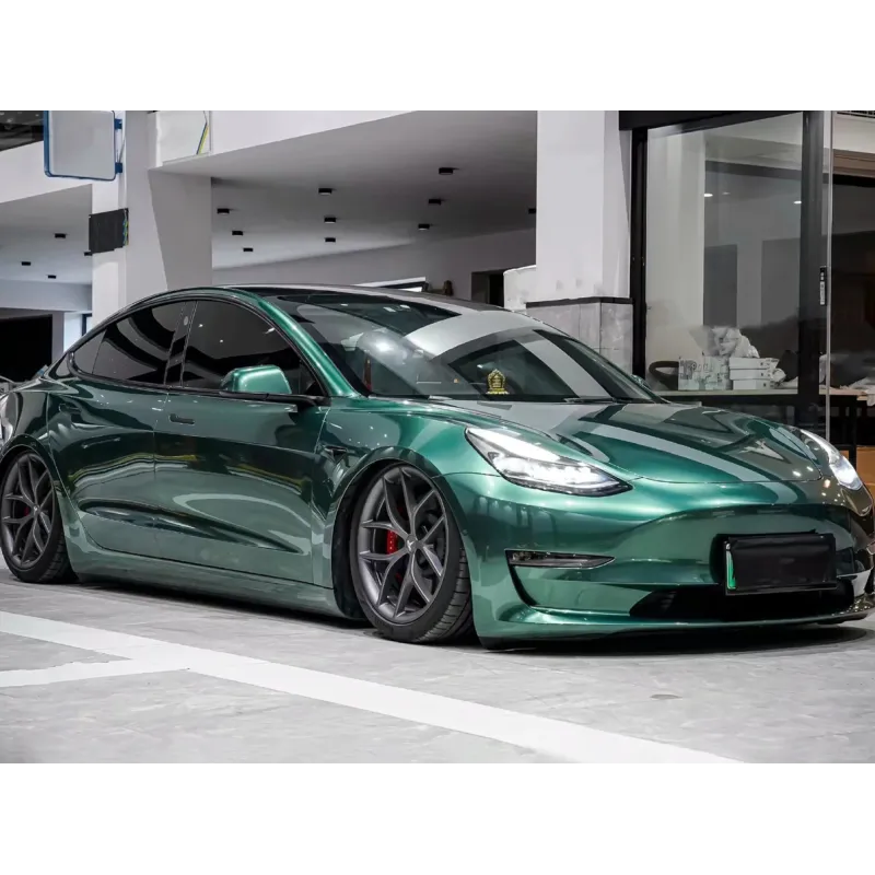 Gloss Metallic Emerald Green Car Vinyl Wrap