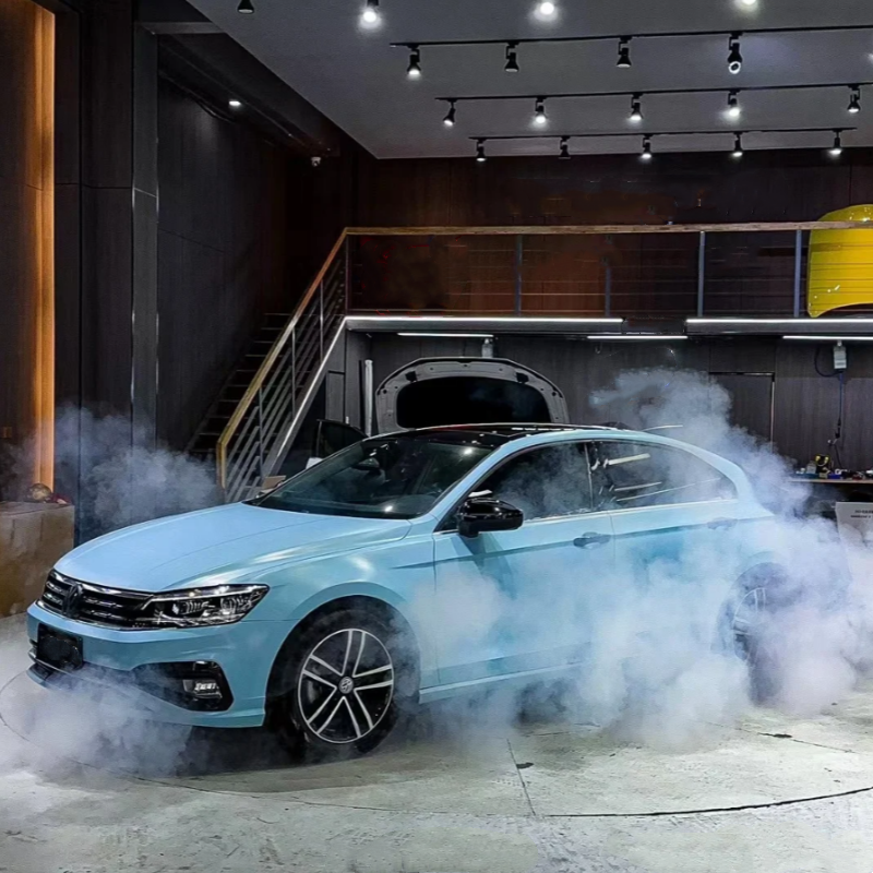 Matte Glacier Blue Car Vinyl Wrap