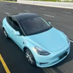 Rainbow Holographic Ocean Blue Car Vinyl Wrap