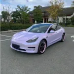 Twin-Color Silver Purple Car Vinyl Wrap 