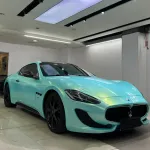  Metallic Neon Ice Blue Car Vinyl Wrap