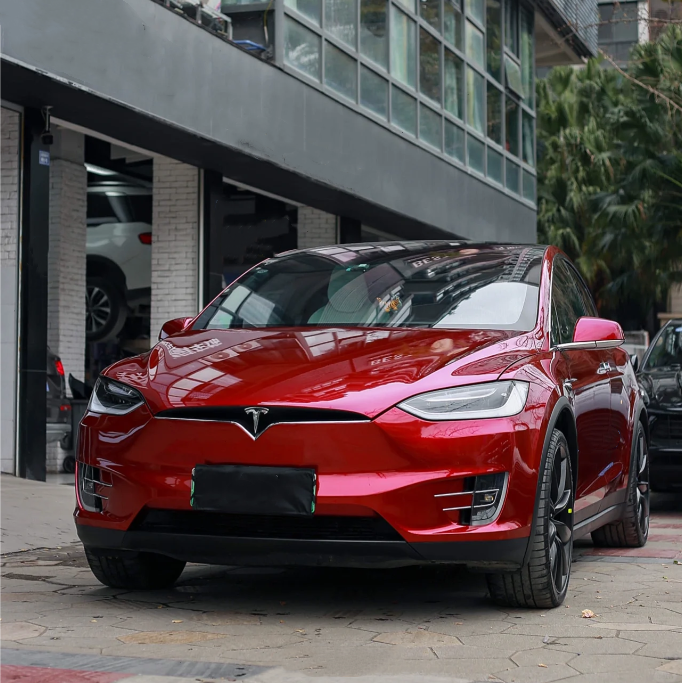 PET Gloss Metallic Cherry Red Car Vinyl Wrap