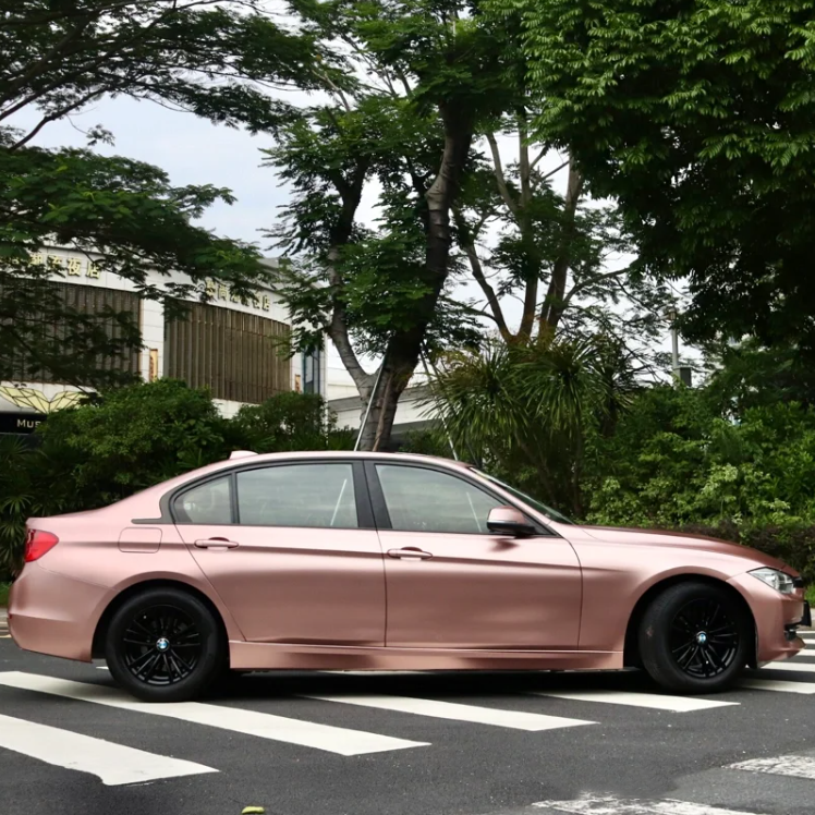 rose gold wrap car