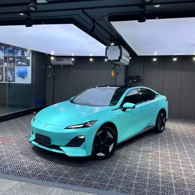 Matte Metallic Tiffany Blue Car Vinyl Wrap 02