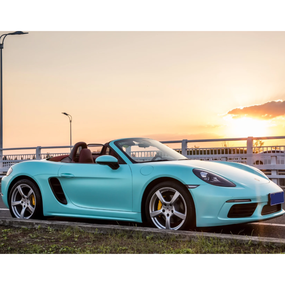 Matte Metallic Tiffany Blue Car Vinyl Wrap
