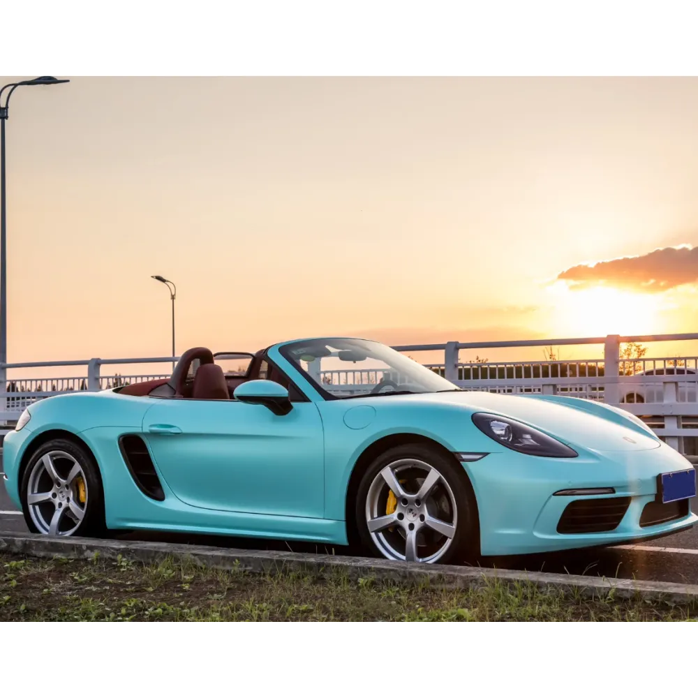 Matte Metallic Tiffany Blue Car Vinyl Wrap