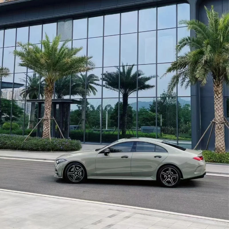 Super Gloss Deep Khaki Green Car Vinyl Wrap