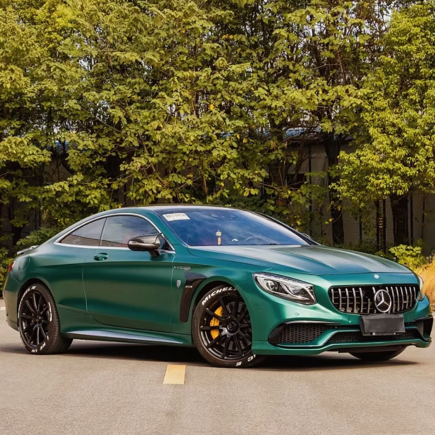 Matte Metallic Emerald Green Car Vinyl Wrap 
