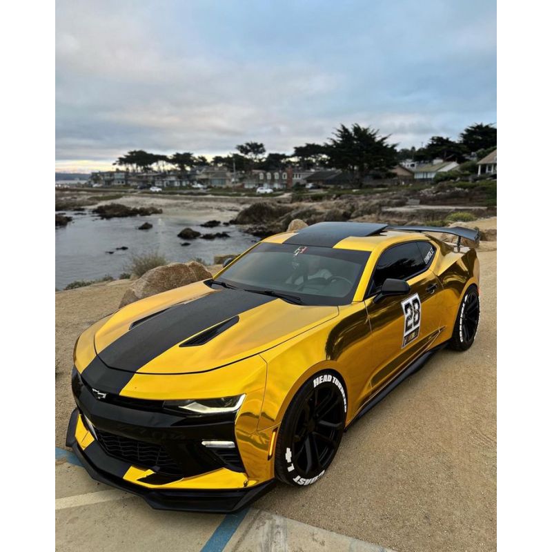 Chrome Mirror Gold Car Vinyl Wrap