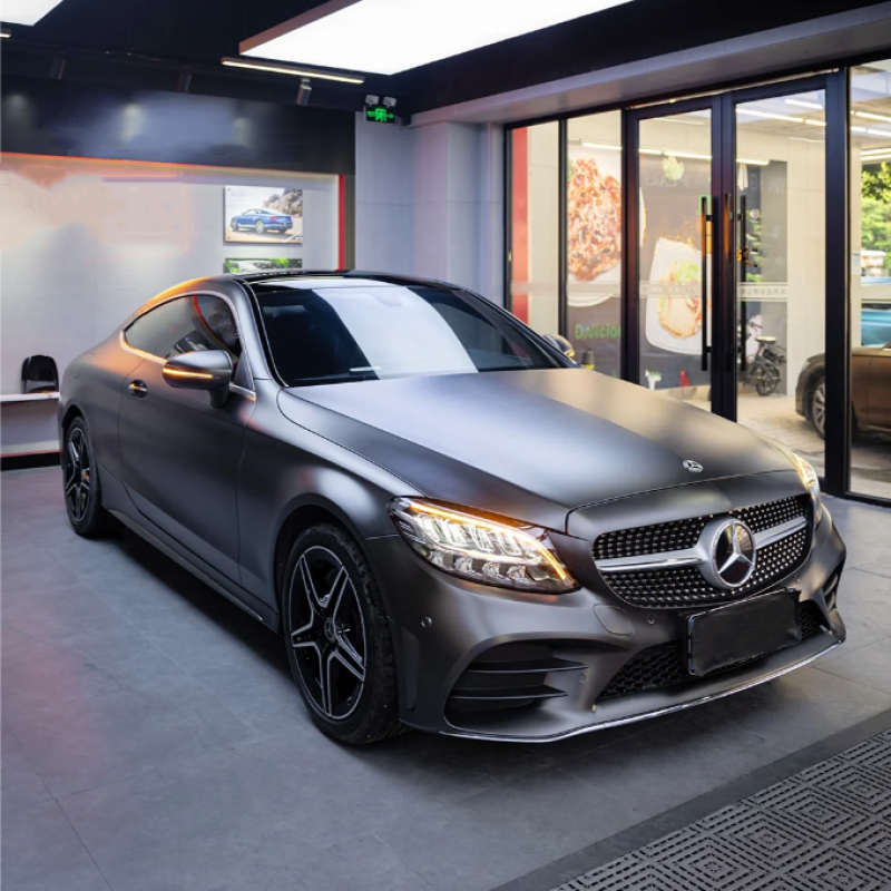 Matte Dark Gray Car Vinyl Wrap