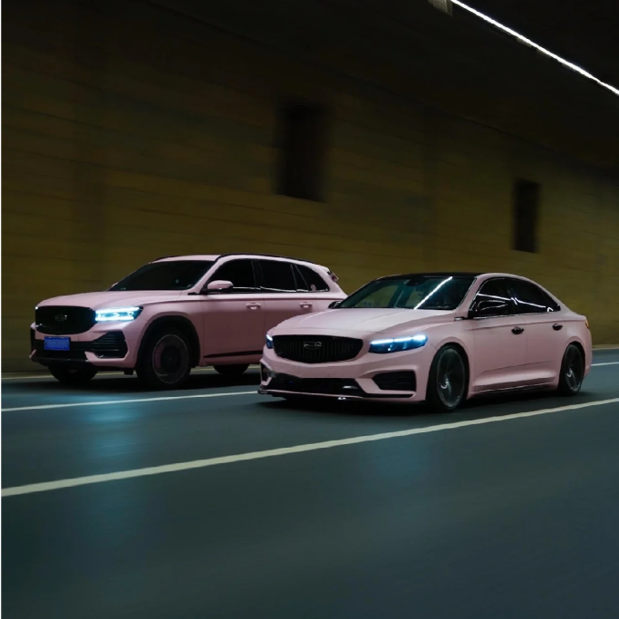  Super Matte Rose Pink Car Vinyl Wrap