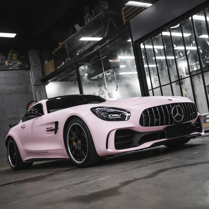  Super Matte Rose Pink Car Vinyl Wrap