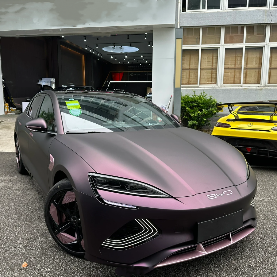 Matte Dark Purple Vinyl Wrap Car Wrap