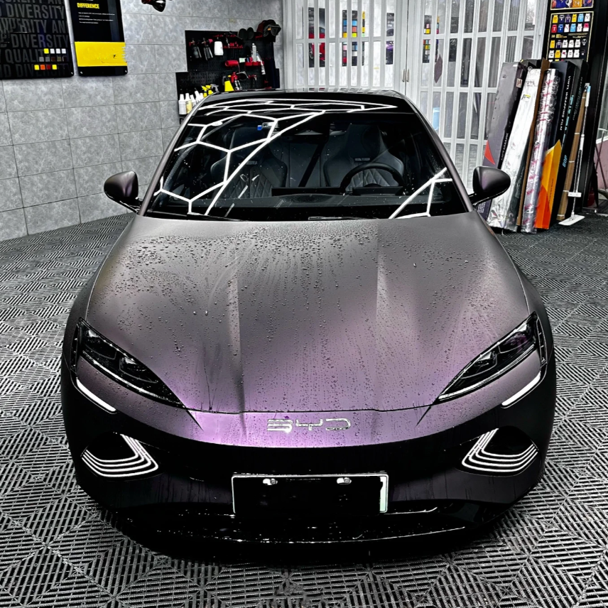 Matte Dark Purple Vinyl Wrap Car Wrap