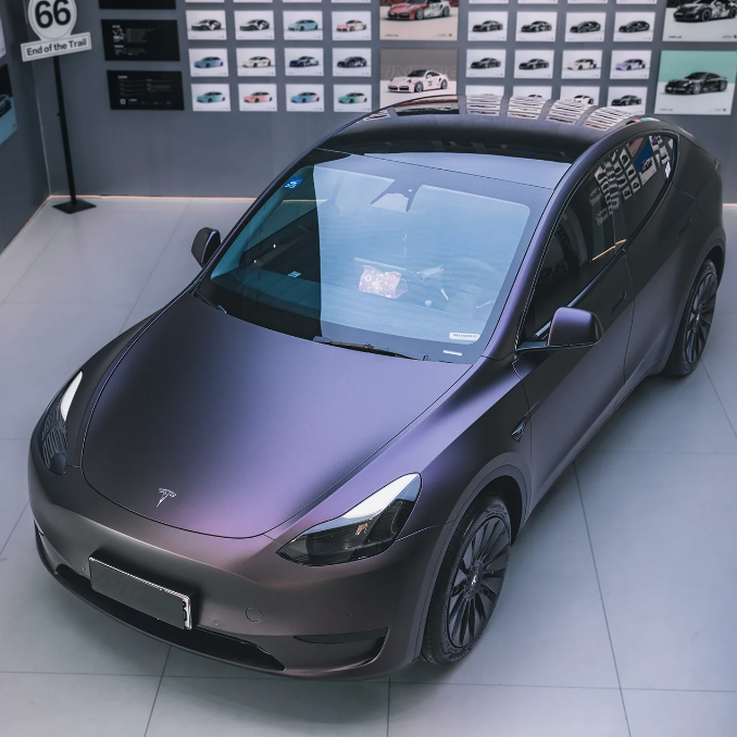 Matte Dark Purple Vinyl Wrap Car Wrap