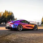 PET Gloss Shifting Green Purple Car Vinyl Wrap