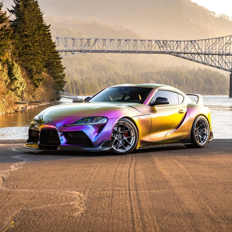  Gloss Shifting Green Purple Car Vinyl Wrap