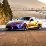 PET Gloss Shifting Green Purple Car Vinyl Wrap
