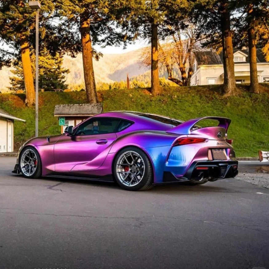  Gloss Shifting Green Purple Car Vinyl Wrap
