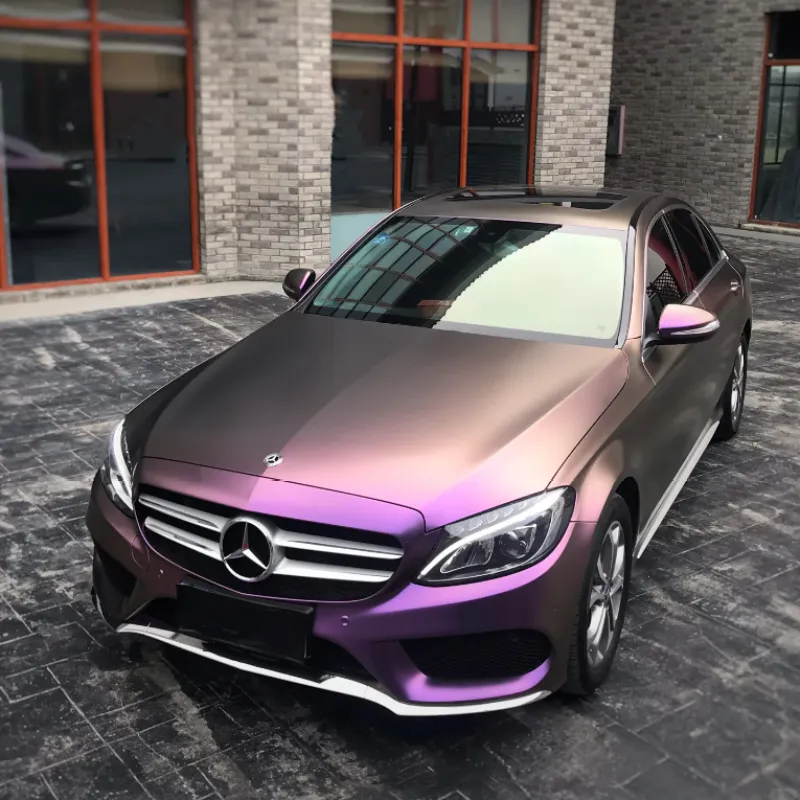 Matte Diamond Red Copper Car Vinyl Wrap