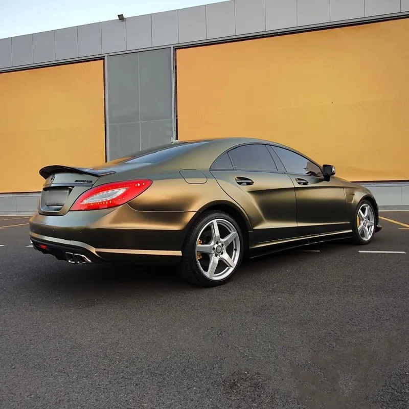 Pure Metal Gold Brown Car Vinyl Wrap