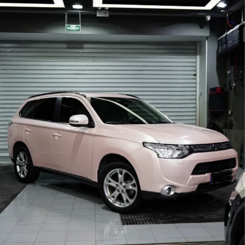 Super Gloss Macaron Peach Pink Car Vinyl Wrap