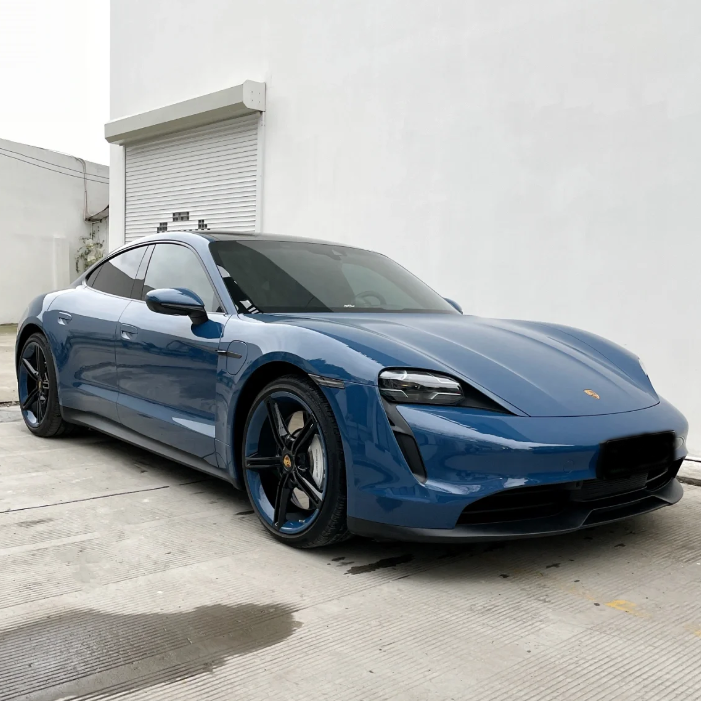 Super Gloss Porsche Deep Blue Car Vinyl Wrap