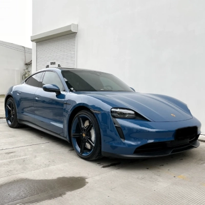 Super Gloss Porsche Deep Blue Car Vinyl Wrap 02