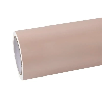 Ultimate Flat Shine Latte Pink Car Vinyl Wrap 01