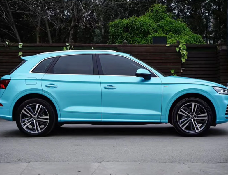 Gloss Metallic Paint Ocean Blue Car Vinyl Wrap