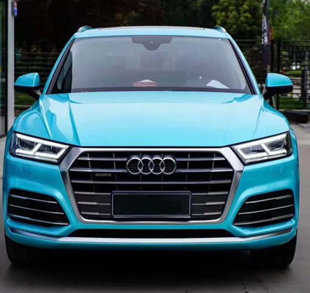 Gloss Metallic Paint Ocean Blue Car Vinyl Wrap