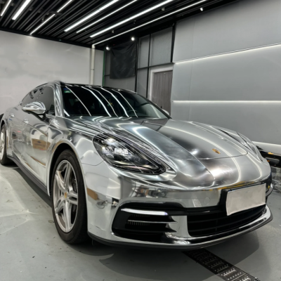 Mirror Chrome Silver Car Vinyl Wrap (Non-Stretchable) 02