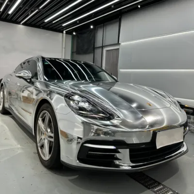 Mirror Chrome Silver Car Vinyl Wrap (Non-Stretchable) 02