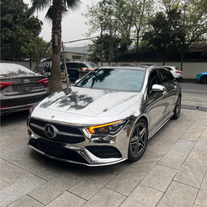 Mirror Chrome Silver Car Vinyl Wrap (Non-Stretchable)