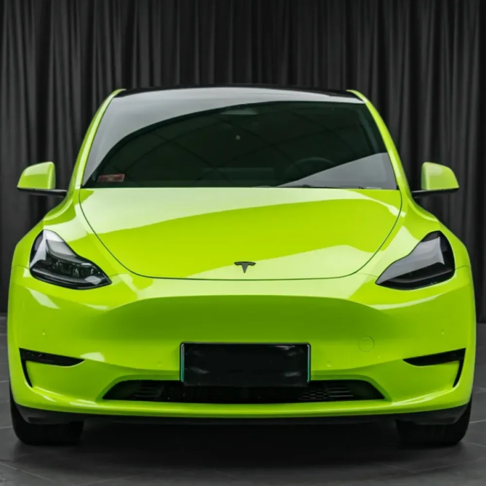Super Gloss Apple Green Car Vinyl Wrap