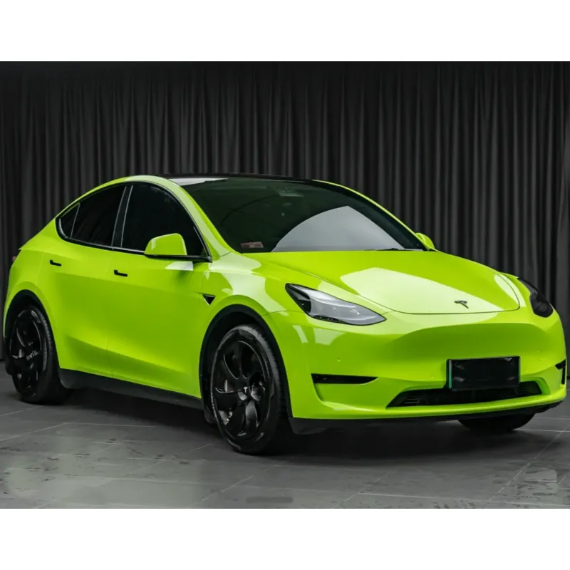 Super Gloss Apple Green Car Vinyl Wrap