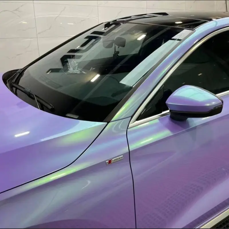 Twin Candy Purple Green Car Vinyl Wrap 