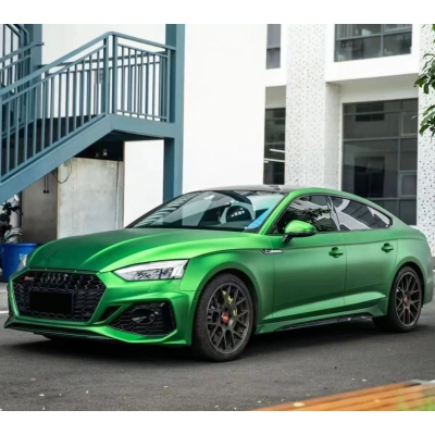 Ultra-Matte Flame Green Car Vinyl Wrap 02