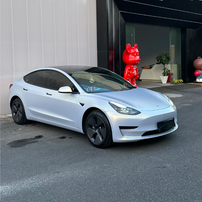 Ultra-Matte Gold Blue Car Vinyl Wrap