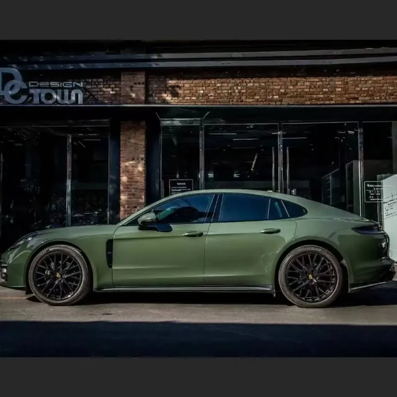 Gloss Olive Light Green Car Vinyl Wrap