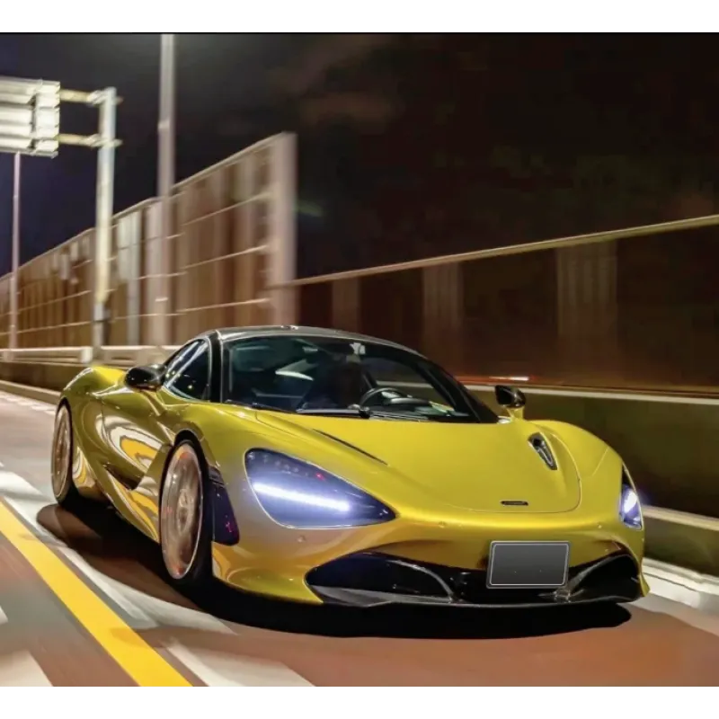 Super Bright Metallic Austin Yellow Car Vinyl Wrap