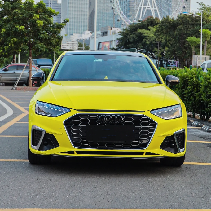 Gloss Crystal Lemon Yellow Car Vinyl Wrap