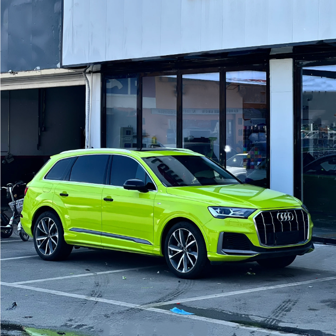 Gloss Crystal Bur Green Car Vinyl Wrap