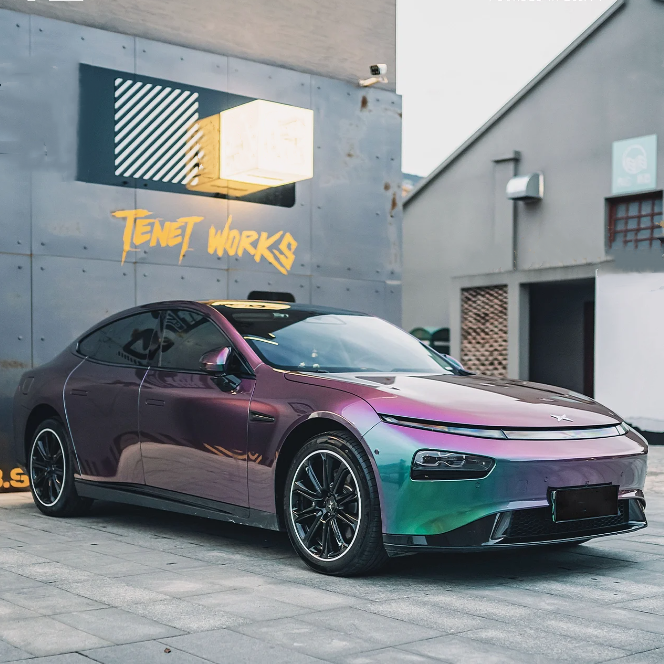 Gloss Metallic Green Galaxy Car Vinyl Wrap